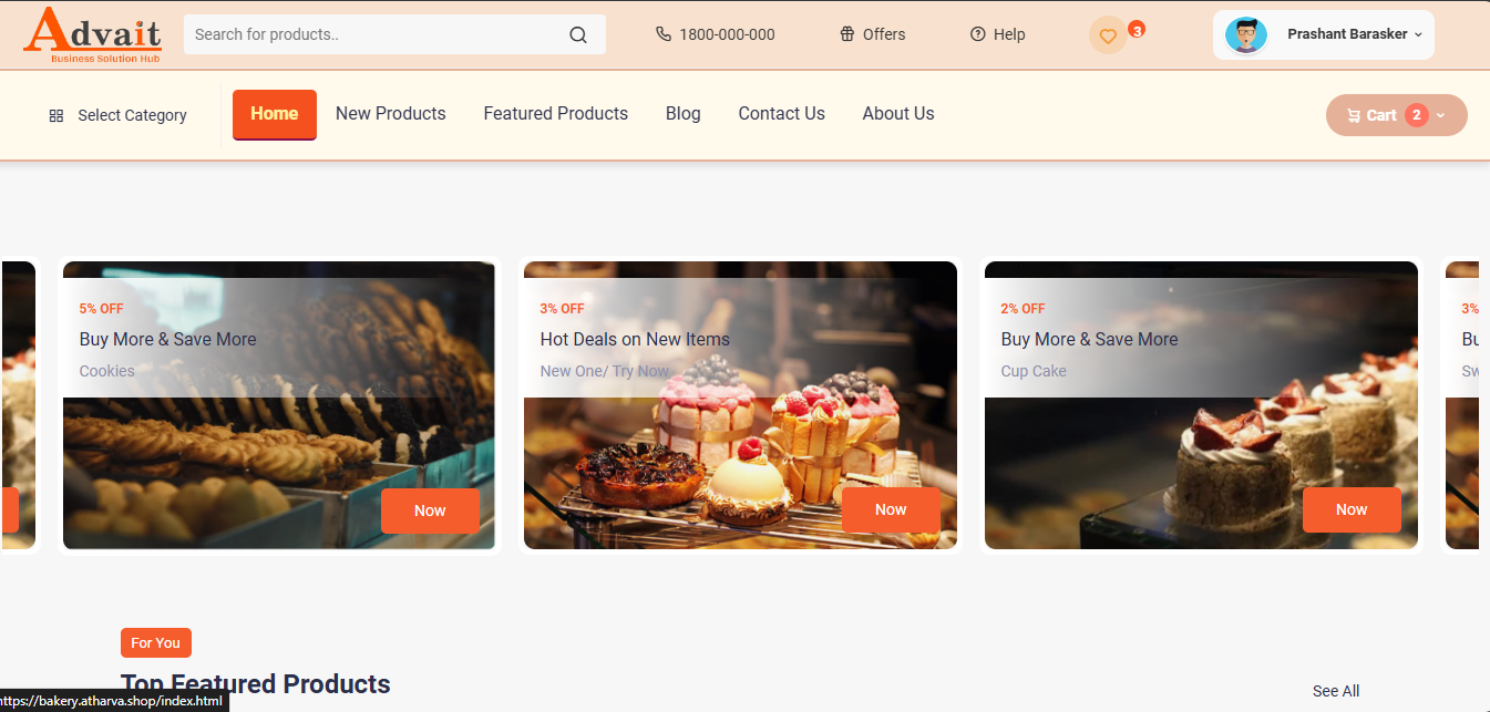Bakery website